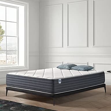 NATURALEX Matelas Aura 140x190 cm - Épais 25 cm - Mousse à mémoire de Forme HR, Accueil Blue Latex, Ventilation Optimale, Hypoallergénique, Confort Mi-Ferme - Réversible Face été/Hiver