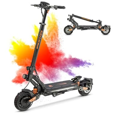 KUKIRIN G2 Master Trottinette Électrique Adulte, Batterie 52V 20,8Ah pour 70 km d'Autonomie, Moteur 2 * 1000W & Suspension Hydraulique, 10 Pouces Scooter Électrique lectrique Tout-Terrain à Pneus
