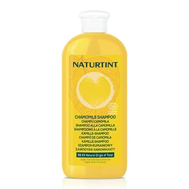 Naturtint | Shampooing à la Camomille. Vegan | Shampooing Éclaircissant et Reflets Dorés | 98,9% d'Ingrédients Naturels. Ecocert | Camomille et Citron, 330 ml