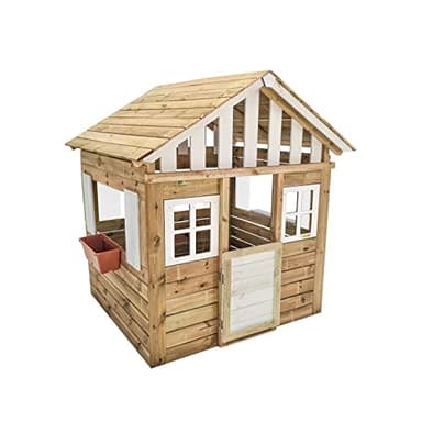 | MASGAMES | Maison en bois pour enfant Lollipop XL | Hauteur 164 cm | Bois traité | (blanc)