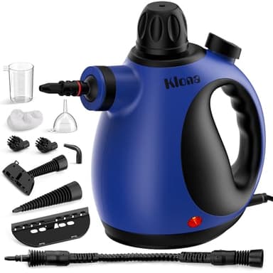 KLONA Nettoyeur vapeur manuel pour la maison, nettoyeur vapeur multifonction avec 10 accessoires pour tapis, rideaux, cuisine, canapés, salle de bain et plus encore.