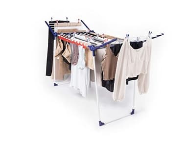 Leifheit Séchoir à Linge Pegasus 180 Solid, séchoir sur Pied Grande Surface d'étendage, étendoir à Linge Solide et Inoxydable, Un Accessoire