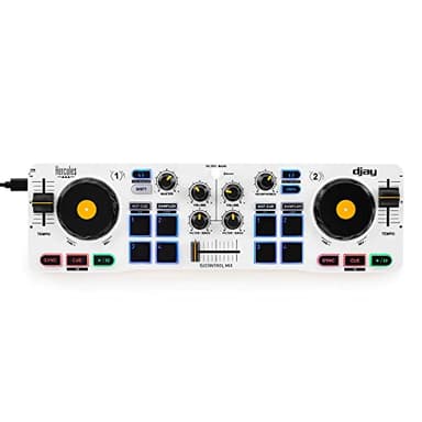 Hercules DJControl Mix - Contrôleur DJ Bluetooth sans fil pour smartphones - Application djay - 2 platines