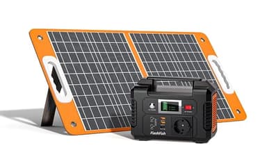 Generateur Électrique Avec Panneau Solaire, Générateur Solaire Portable 200W et Panneau Solaire Pliable 60W, 151 Wh/40800 mAh, avec Panneau Solaire 18 V, Kit Complet Pour pour Camping,Urgences