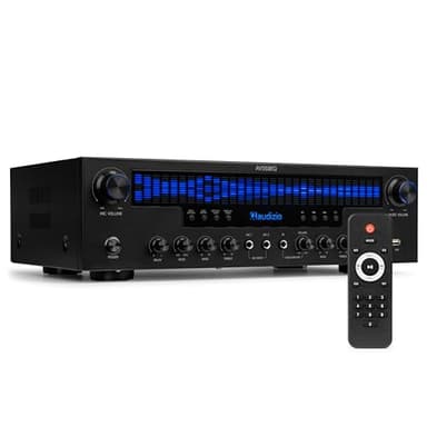 Audizio AV560EQ - Amplificateur Home Cinema 5.1 390 W avec Bluetooth, USB, FM, Karaoké & Entrées Numériques