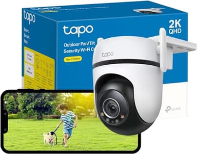 Tapo TP-Link 2K(4MP) Caméra Surveillance WiFi extérieur 360° C520WS, Vision nocturne couleur Starlight, Détection de Personne et Suivi de Mouvement, Étanche IP66, Alarme sonore Personnalisable