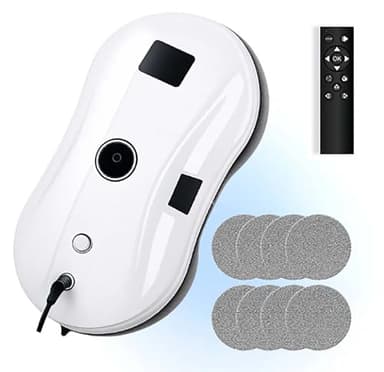 Lonvgrt Osmo Roboclean Window Cleaning Robot, Robot De Fenêtre 5600 Pa, 3 Modes De Nettoyage avec Télécommande, Surveillance Intelligente des Bords, Système De Pulvérisation Automatique