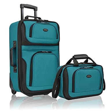 États-Unis Traveler Rio Valise de Cabine légère, Bleu Sarcelle, 2 Wheel Set