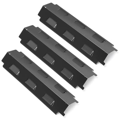 GFTIME 37cm plaque chaleur barbecue universelle Pièces de rechange pour Barbecook Siesta/Vanilla/Brahma, Charbroil, Proficook, Tarrington House, Porcelaine Diffuseur de Chaleur barbecue à gaz,3 paquet