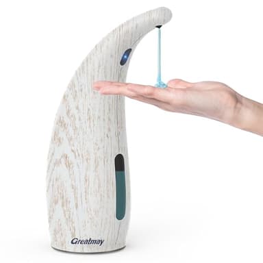 Distributeur de Savon Automatique sans Contact Greatmay, 4 Niveaux réglables, avec Charge magnétique, Pompe Intelligente Anti-gaspillage et étanche, conçu pour évier de Cuisine et Salle de Bain