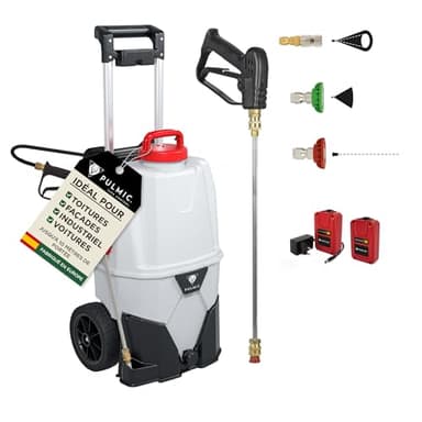 Pulvérisateur Électrique Spécial Toiture, Démoussage, Nettoyage et Applications en Hauteur. Projette 10m. Pulvérisateur Professionnel 35L, 7 Bar, Autonomie 6h, Tuyau 6m. Compatible Lance Télescopique