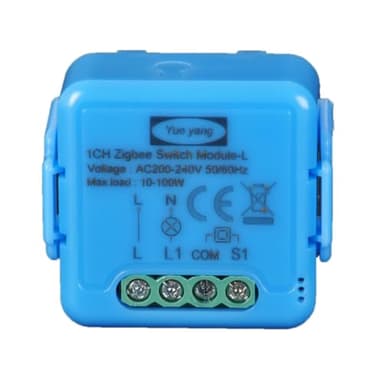 Yueyang ZigBee Commutateur sans fil (aucun câble neutre nécessaire), interrupteur intelligent 1 voie compatible avec Alexa, Google Home, Home Assistant, 3.0 Gateway Hub requis, Tuya Smartlife App