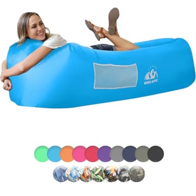 WEKAPO Chaise Longue Gonflable, Portable, étanche et Anti-Fuite, canapé idéal pour Le Jardin, la Plage, Les Voyages, Le Camping, Les Pique-niques et Les Festivals de Musique