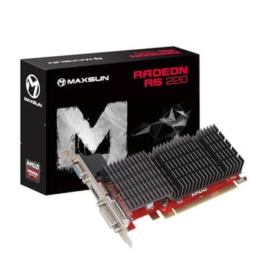 maxsun AMD Radeon R5 220 Carte Graphique GPU 2 Go (DVI-I, HDMI, VGA) Prêt pour Le Profil Bas