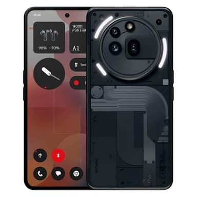 Nothing Phone (3a) Pro 256 GB - Smartphone avec Appareil Photo Frontal 32 MP, Ultra Zoom x30, Charge Rapide 50 W et écran AMOLED Flexible de 6,77" FHD+ - Noir