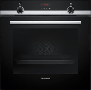 Siemens HQ574AER3 iQ300 Four encastrable avec support vapeur 60 x 60 cm, nettoyage pyrolyse, chauffage rapide, 10 programmes automatiques, air chaud 3D, télescopique extensible extensible