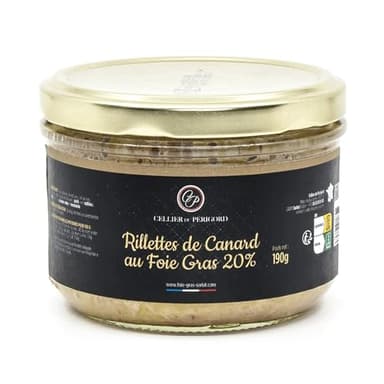 Rillette de Canard au foie gras 20%,190g