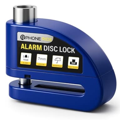 Bloc Disque Moto Alarme | Antivol Velo ou Antivol Moto Haute Sécurité Avec Alarme Puissante 110dB | Bloque Roue Moto Pour Une Meilleure Protection Contre Le Vol | Bleu