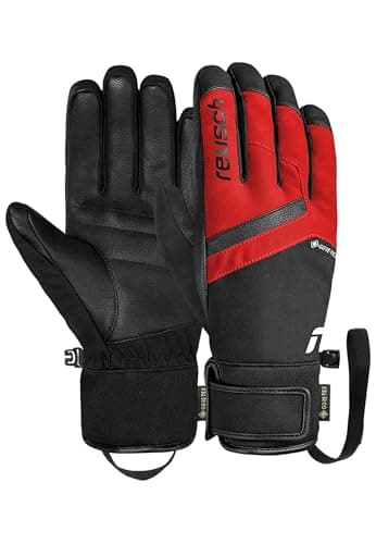Reusch Booster Gore-TEX Gants de Ski Unisexes – Imperméables, Coupe-Vent, Respirants, Isolation R-LOFT, Cuir végétalien, Softshell Premium, Cuff serré, Sports d'hiver pour Homme et Femme