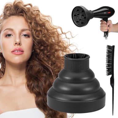 Diffuseur Seche Cheveux,DiffuseurCheveux Universel,Diffuseur Cheveux Pliable,Diffuseur Seche Cheveux Silicone,Cheveux Adaptable pour Sèche,Diffuseur Boucle Pliable,Diffuseur Cheveux