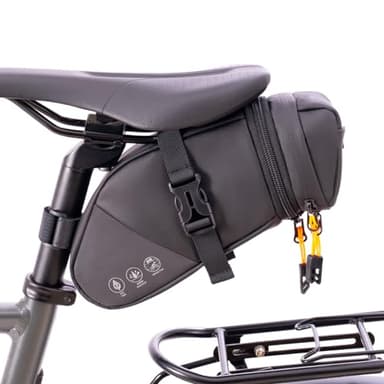 CCKOLE Sacoches de selle de vélo avec sacoche de selle de vélo réfléchissante, sacoche arrière de vélo imperméable, sacoche de vélo extensible avec grande capacité