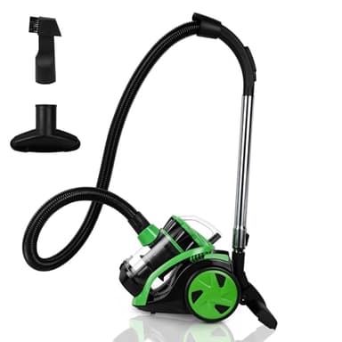 Gimisgu Aspirateur sans sac - 900 W - Puissance d'aspiration puissante - Idéal pour les personnes allergiques - Filtre hygiénique silencieux - Brosse de sol pour tapis et sols durs