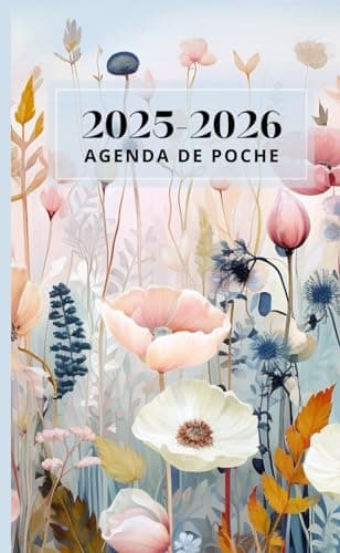 Agenda de Poche 2025-2026: planificateur mensuel, 24 mois .