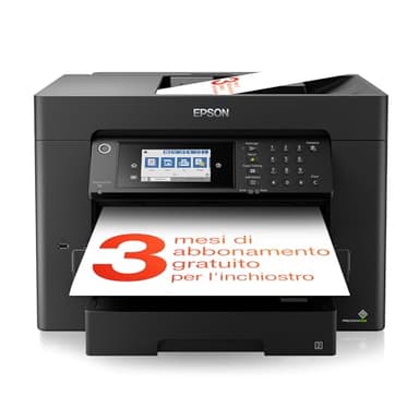 EPSON WorkForce WF-7840DTW | Imprimante A3+ 4-en-1 - Impression recto-verso, Numérisation, Copie, Fax - WiFi Direct, Ethernet, PrecisionCore, 25ppm Noir/12ppm Couleur, Mobile, Encres économiques