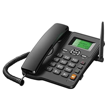 Sunydog Téléphone Fixe sans Fil,Support Téléphonique de Bureau GSM 850/900/1800 / 1900mhz Double Carte Sim 2g Téléphone Fixe sans Fil avec Antenne Radio-Réveil Funtion for House Home Office Company
