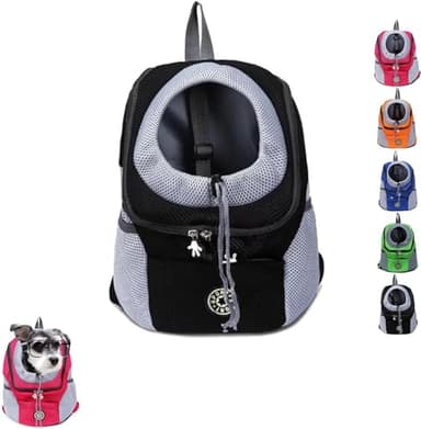 Sac à dos d'été pour chien, sac à dos de transport pour chien de grande taille, sac à dos de transport pour chien pour randonnée, noir, taille S