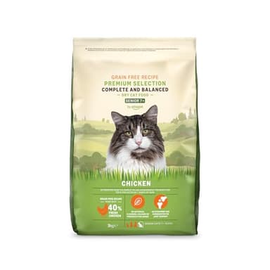 by Amazon Grainfree Recipe Dry Cat Food (Senior) with Fresh Chicken - 3kg (Anciennement une marque Lifelong, même produit)