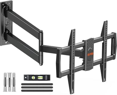 ELIVED EV1036 Support mural pour TV, avec bras articulé, extra long, 813 mm, pour la plupart des téléviseurs de 37 à 75 pouces, jusqu'à 45 kg, inclinable, pivotant et pivotant, VESA 600 x 400 mm