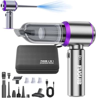Aspirateur Voiture Sans Fil, Aspirateur à Main 4 En 1, RéGlage à 3 Vitesses,Moteur Sans Balais, Avec Aspiration Haute Puissance De 21000pa, Autonomie De 35 Minutes, Adapté Aux Voitures(Violet Argenté)