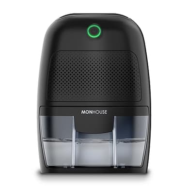 MONHOUSE Deshumidificateur 600 Ml Absorbeur D humidite Portable - Mini Deshumidificateur D air Pour La Maison, La Chambre A Coucher, La Voiture, Le Bureau, Le Garage- Demoulant electrique - Noir