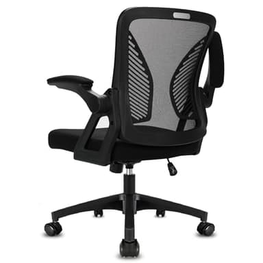 Milacyee Chaise de Bureau Ergonomique, Chaise de Bureau avec accoudoirs réglables, Soutien Lombaire, Réglable en Hauteur, Chaise de Bureau pivotante avec Dossier en Filet Respirant, Noir