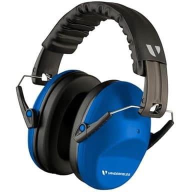 Vanderfields Casque antibruit Premium - Réduction du son à large spectre 33,2 ​dB à 2 ​K ​Hz - Casque anti-bruit - Adultes + Adolescents - Bleu ciel