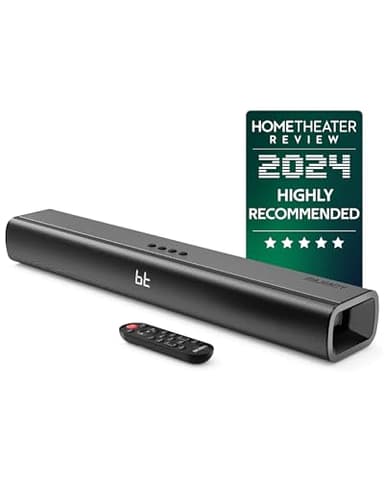 Majority Naga 60 Barres de Son Bluetooth Murale pour TV | Son 3D Home Cinema avec 120W et 2.1 Enceintes | Connexions HDMI, AUX, Optique | Support Mural, Fixations et télécommande Inclus