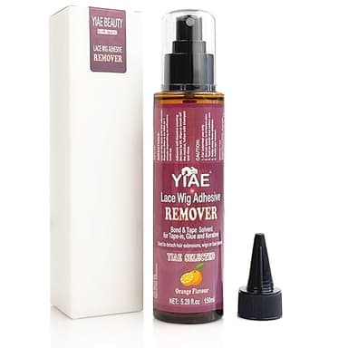 Dissolvant pour extension cheveux, YIAE 150ml dissolvant extension adhesive pour colle perruque lace wig et bande adhesive extension, doux pour la peau et rapide à enlever