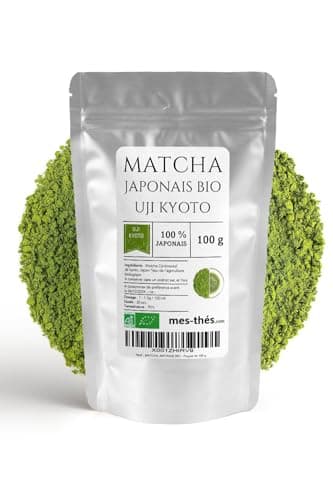 Thé Matcha Bio - Qualité Premium - 100g - Poudre de Thé Vert Japonais - Origine Uji - Mes-thés