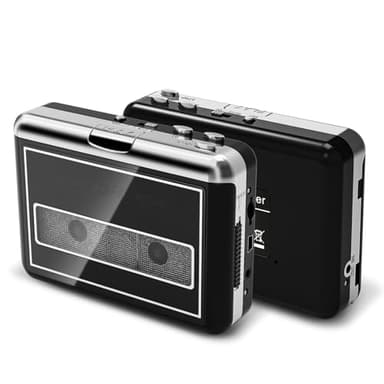 Lecteur de Cassettes Portable, Convertit Les Cassettes en MP3, Compatible avec Ordinateur/Portable, Retour Automatique – Enregistrement Numérique de Musique sur Cassette
