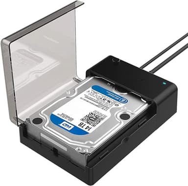 SABRENT Boitier Externe pour Disque Dur SATA 2,5" et 3,5" Pouces, 9,5 ou 7mm Adaptateur SSD/HDD vers USB 3.2, Station d'accueil du Disque Dur, sans Outils, UASP, câble USB Inclus avec Alimentation