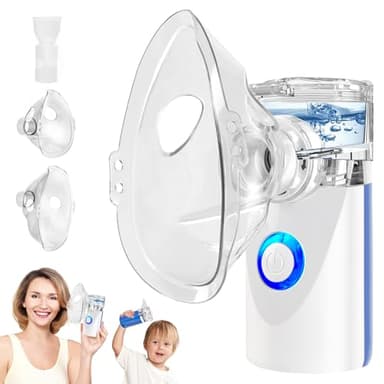 Nébuliseur Portable Pour Adultes Et Enfants, Nébuliseur à Vapeur En Maille Pour Problèmes Respiratoires, Nébuliseur Rechargeable Pour Les Voyages Et La Maison