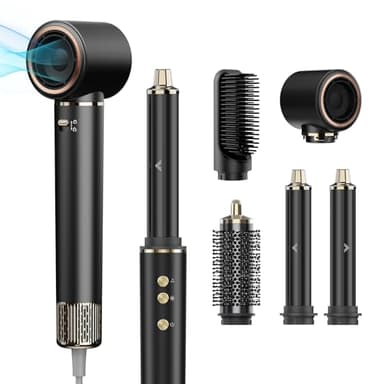 Al salama Appareil de coiffure 5 en 1 avec One Touch Cool Shot | 110 000 tr/min Air-Styler pour femme | Appareil de coiffure professionnel,curler et sécher les cheveux pour la maison