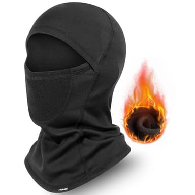 HASAGEI Cagoule respirante couverture de visage d'hiver en polaire thermique masque de ski coupe-vent chaud pour moto cyclisme chapeau pour hommes et femmes