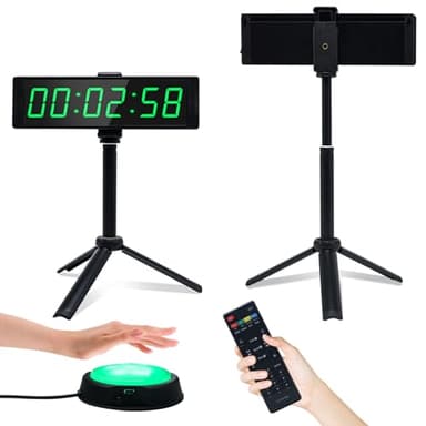 YZ Horloge de Gym pour Salle de Sport à Domicile, minuterie de Fitness avec Bouton Marche/arrêt, minuterie d'intervalle pour l'entraînement, chronomètre/Compte à rebours avec télécommande, Horloge