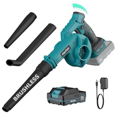 Souffleur de Feuilles, Souffleur Feuille 20V avec Batterie et Chargeur, Souffleur Batterie 165CFM avec 6 Modes de Vitesse, Léger pour Jardin, Patio, Soufflage de Feuilles et Poussière