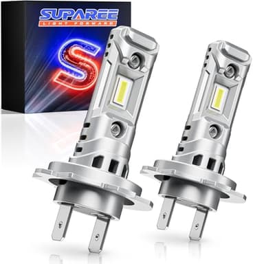 SUPAREE Ampoule H7 LED Lampe LED H7 Voiture Canbus H7 LED 6500k Blanc Hi/Lo Beam 12V 80W 24000LM 600% Lumineux 1:1 Mini Design Plug n Play 2Pcs