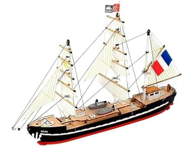 Artesanía Latina - Maquette de Bateau en Bois – Easy Kit Navire-École Français Belem - Modèle 17001, Échelle 1:160 - Modèles Réduits à Assembler - Niveau Débutant