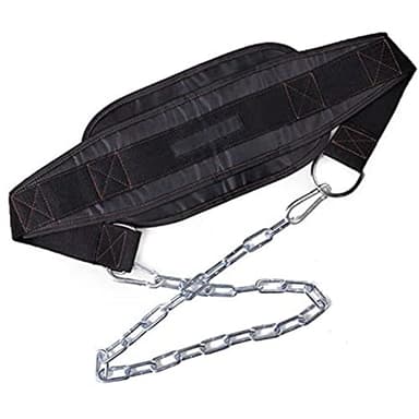Soulitem Ceinture de Musculation avec chaîne - Ceinture Lestée de Haute Qualité pour Gymnastique, Fitness, Protection du Dos et de la Taille, évite Les blessures