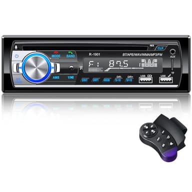 Autoradio Bluetooth, CENXINY Poste Radio Voiture Bluetooth, RDS/FM Autoradio1 DIN,2USB,Charge 2.1A, Aux-in,Micro SD Soutien iOS, Android